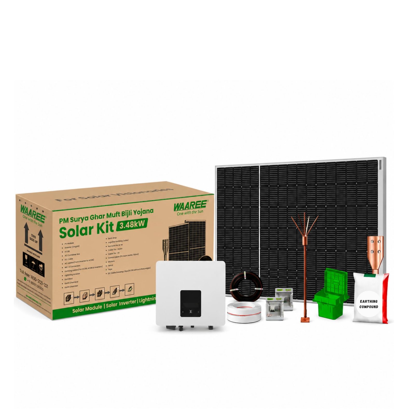WAAREE Radiance 3.2kW On-Grid Solar Complete Kit