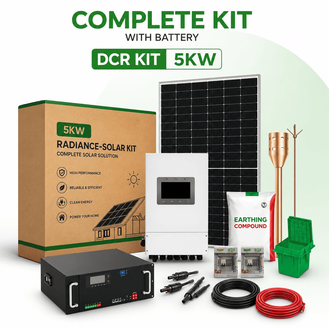 WAAREE Radiance 5kW On-Grid Solar Complete Kit